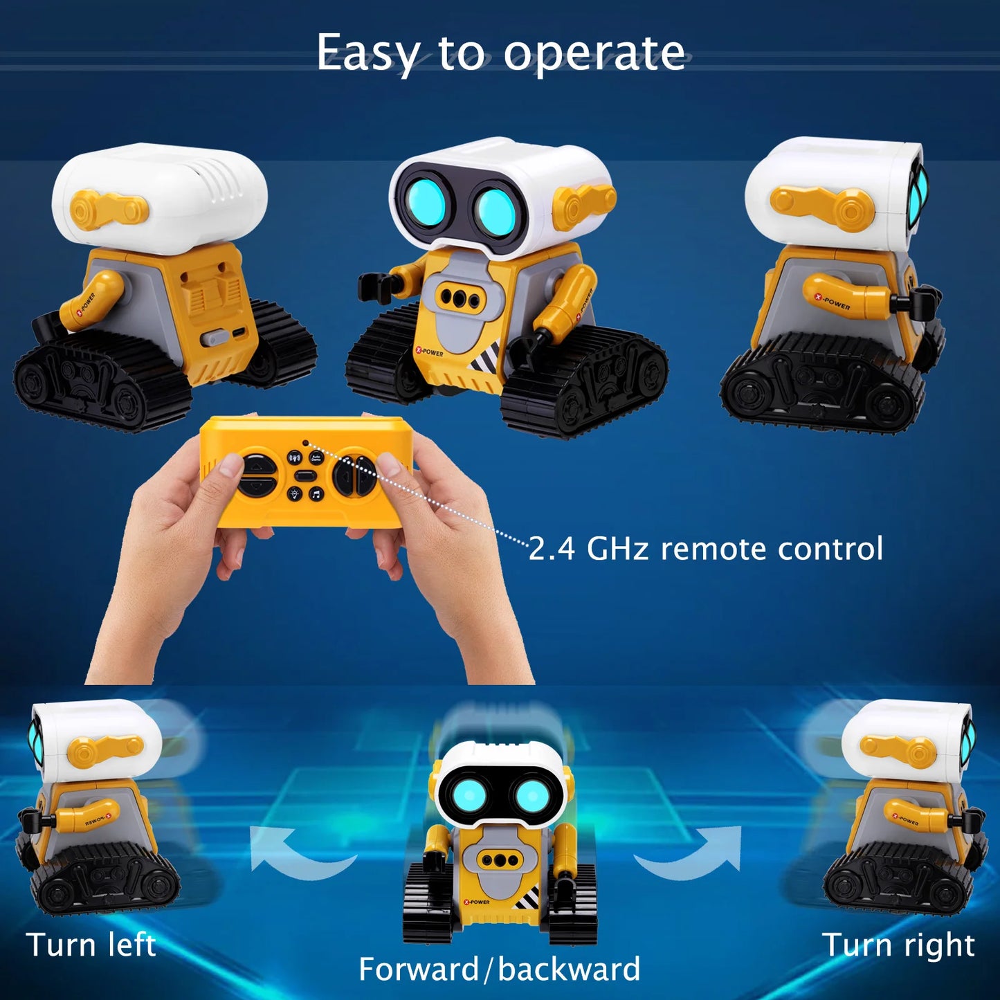 Robot Inteligente RC Recargable para Niños - Juguete Interactivo con Control Remoto y Sensores de Gestos